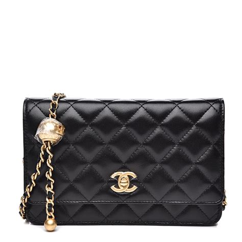 wallet on chain chanel pearl crush|Chanel Lambskin Quilted CC Pearl Crush Wallet on Chain WOC .